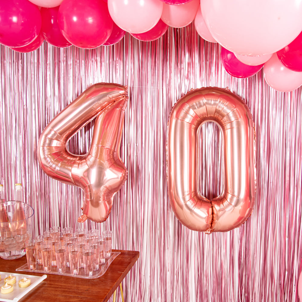 Balloonify Rose Gold Mylar Number 4 Balloon - 40" - 1 count box