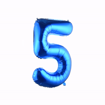 Balloonify Blue Mylar Number 5 Balloon - 40" - 1 count box