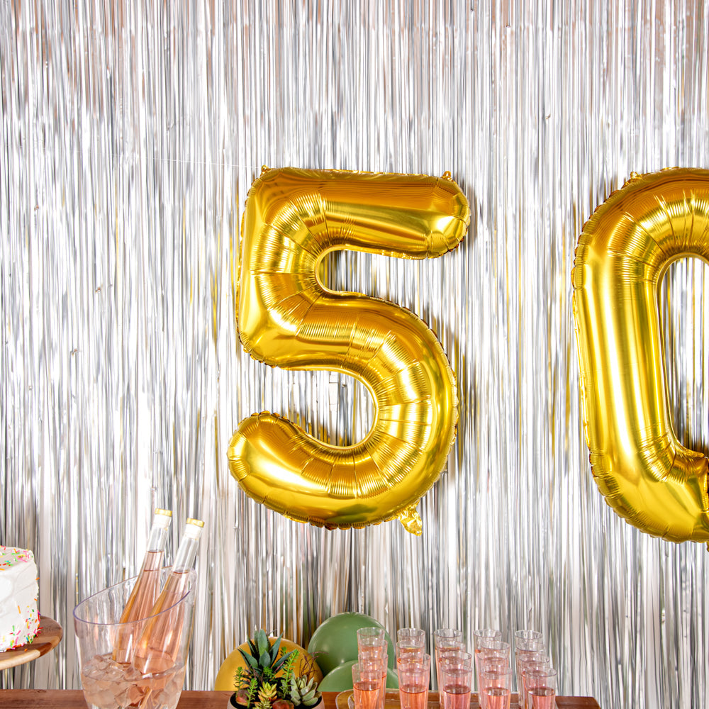 Balloonify Gold Mylar Number 5 Balloon - 40" - 1 count box