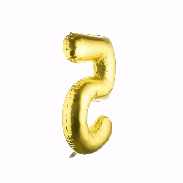 Balloonify Gold Mylar Number 5 Balloon - 40" - 1 count box