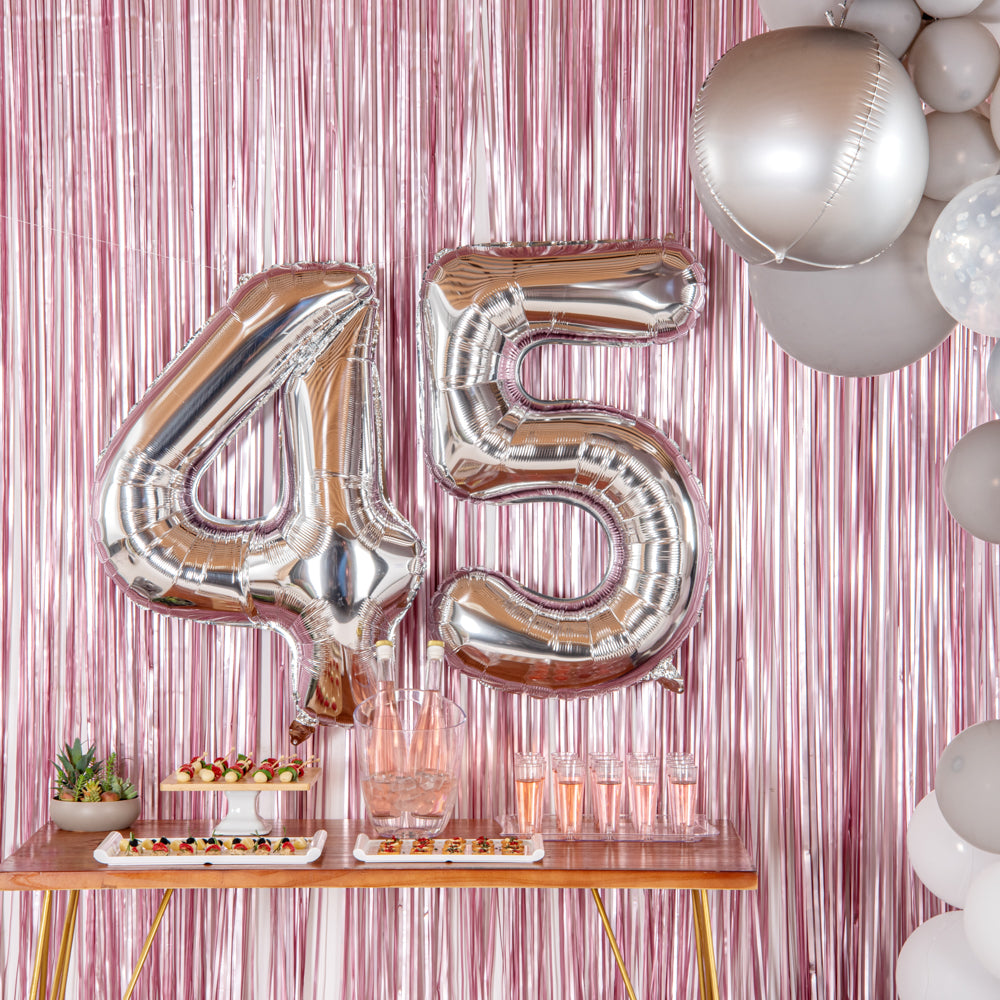 Balloonify Silver Mylar Number 5 Balloon - 40" - 1 count box