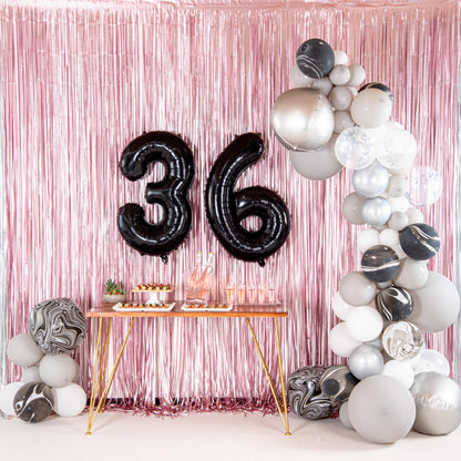 Balloonify Black Mylar Number 6 Balloon - 40" - 1 count box