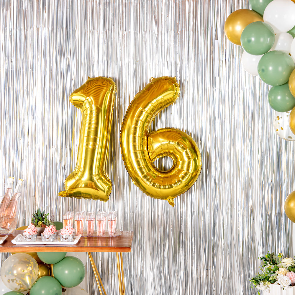 Balloonify Gold Mylar Number 6 Balloon - 40" - 1 count box