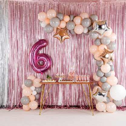 Balloonify Pink Mylar Number 6 Balloon - 40" - 1 count box