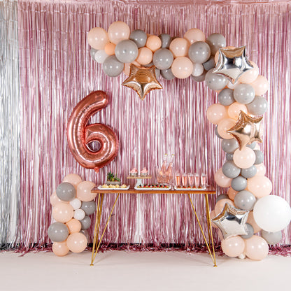 Balloonify Rose Gold Mylar Number 6 Balloon - 40" - 1 count box