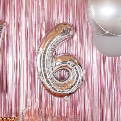 Balloonify Silver Mylar Number 6 Balloon - 40" - 1 count box