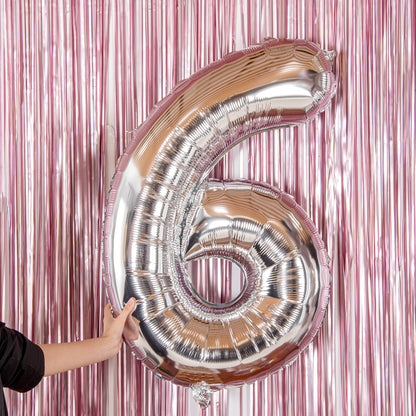 Balloonify Silver Mylar Number 6 Balloon - 40" - 1 count box