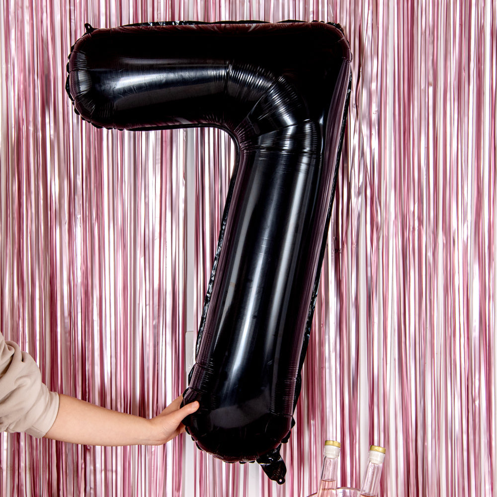 Balloonify Black Mylar Number 7 Balloon - 40" - 1 count box