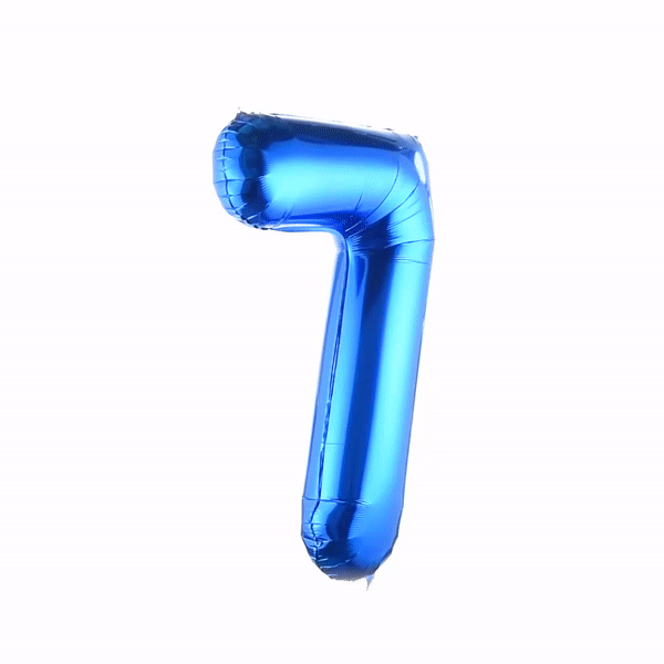 Balloonify Blue Mylar Number 7 Balloon - 40" - 1 count box