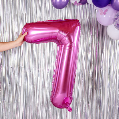 Balloonify Pink Mylar Number 7 Balloon - 40" - 1 count box