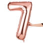 Balloonify Rose Gold Mylar Number 7 Balloon - 40" - 1 count box