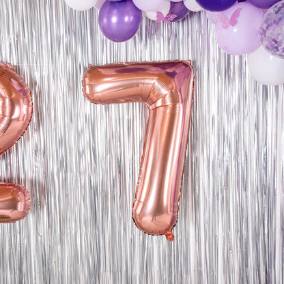 Balloonify Rose Gold Mylar Number 7 Balloon - 40" - 1 count box