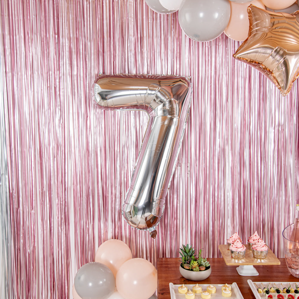 Balloonify Silver Mylar Number 7 Balloon - 40" - 1 count box