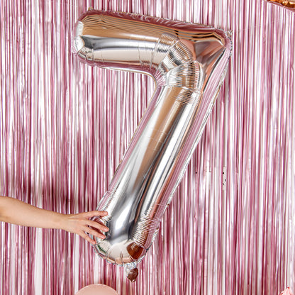 Balloonify Silver Mylar Number 7 Balloon - 40" - 1 count box