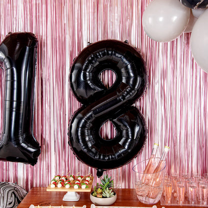 Balloonify Black Mylar Number 8 Balloon - 40" - 1 count box