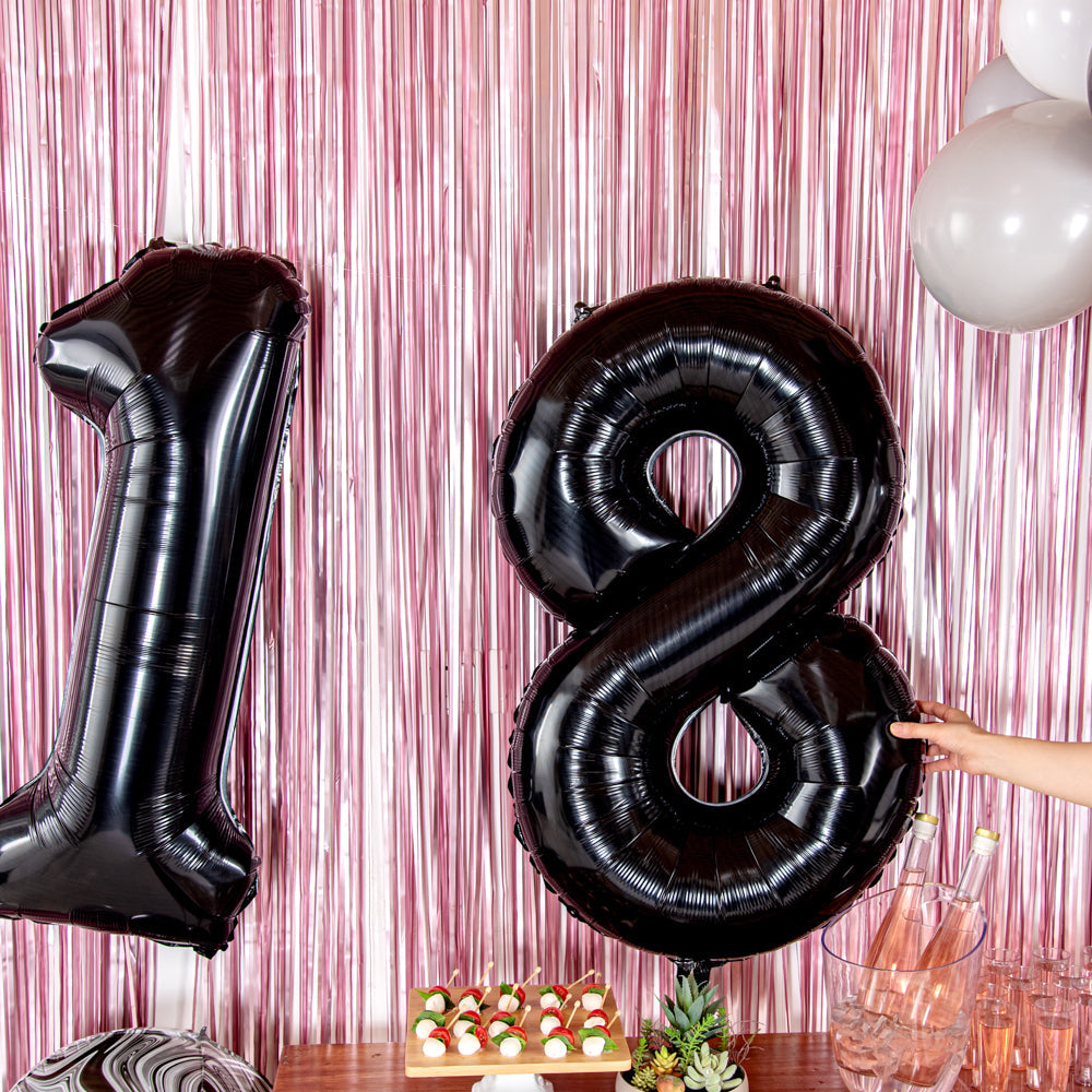 Balloonify Black Mylar Number 8 Balloon - 40" - 1 count box