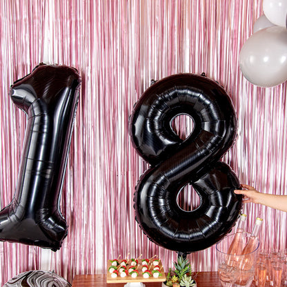 Balloonify Black Mylar Number 8 Balloon - 40" - 1 count box