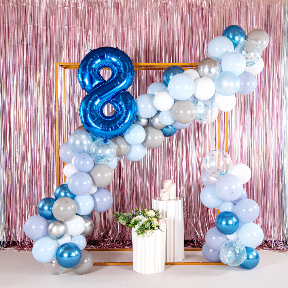Balloonify Blue Mylar Number 8 Balloon - 40" - 1 count box
