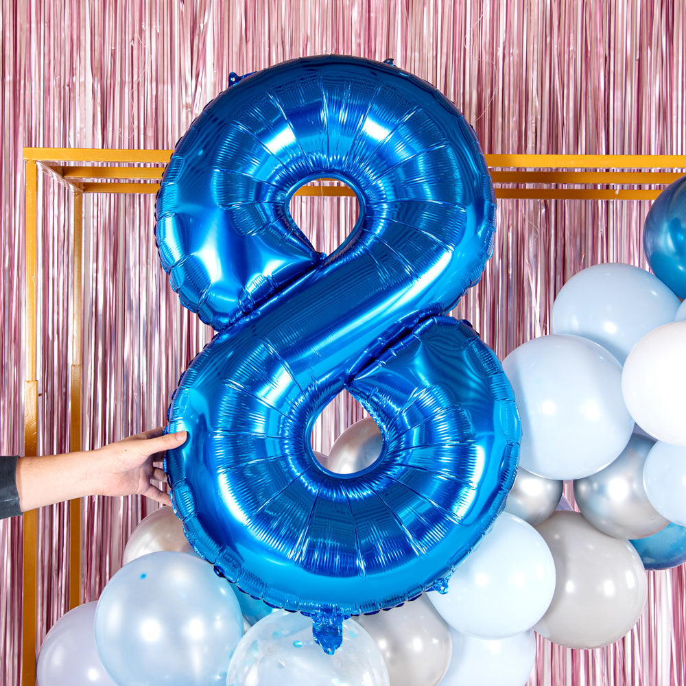 Balloonify Blue Mylar Number 8 Balloon - 40" - 1 count box