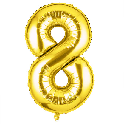 Balloonify Gold Mylar Number 8 Balloon - 40" - 1 count box