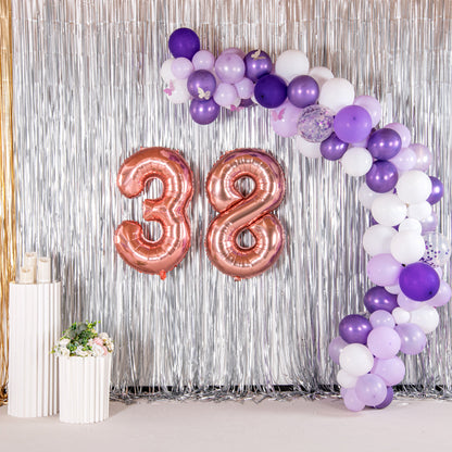 Balloonify Rose Gold Mylar Number 8 Balloon - 40" - 1 count box