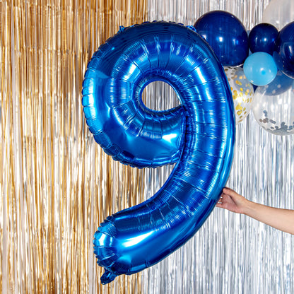 Balloonify Blue Mylar Number 9 Balloon - 40" - 1 count box