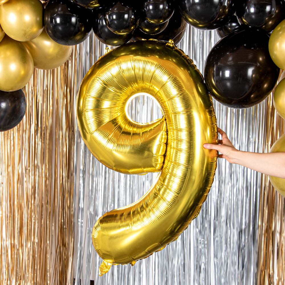 Balloonify Gold Mylar Number 9 Balloon - 40" - 1 count box