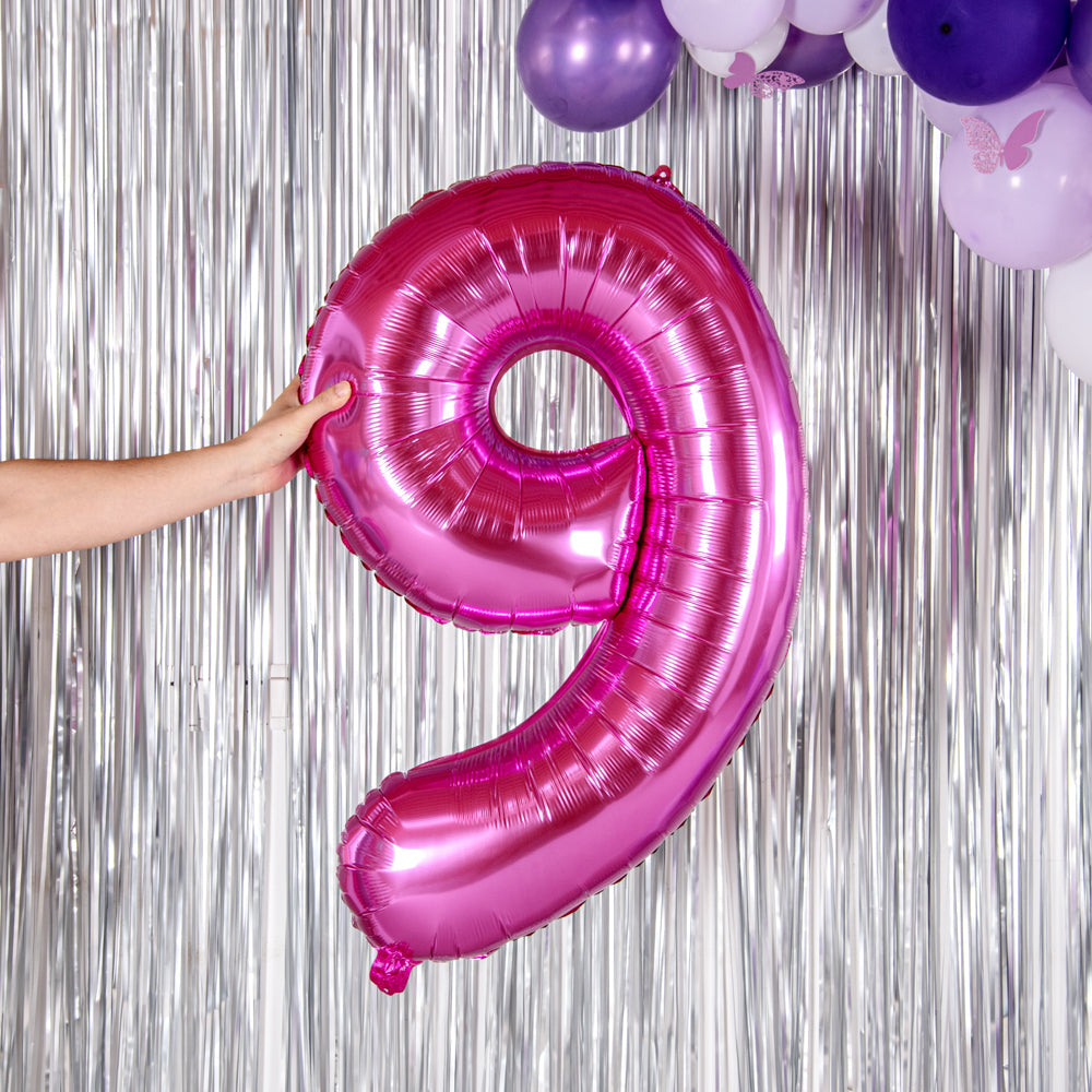 Balloonify Pink Mylar Number 9 Balloon - 40" - 1 count box