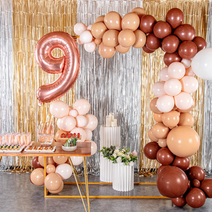 Balloonify Rose Gold Mylar Number 9 Balloon - 40" - 1 count box