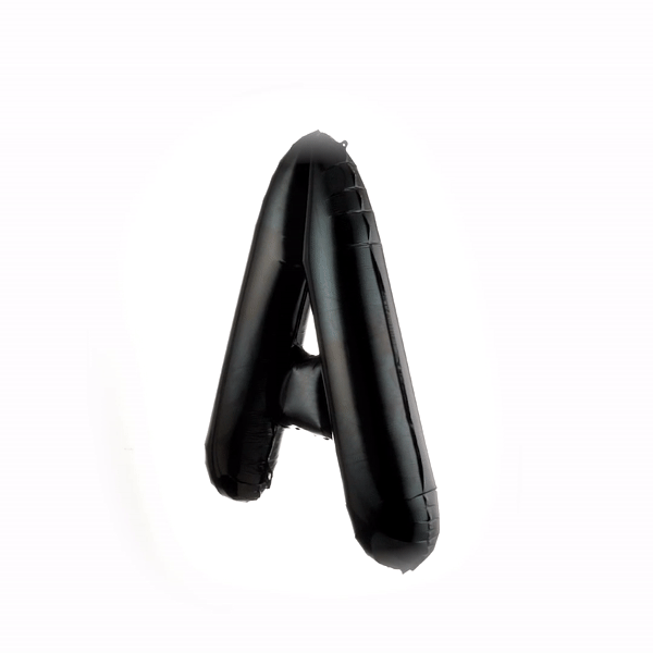 Balloonify Black Mylar Letter A Balloon - 40" - 1 count box