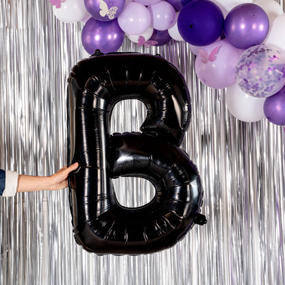 Balloonify Black Mylar Letter B Balloon - 40" - 1 count box
