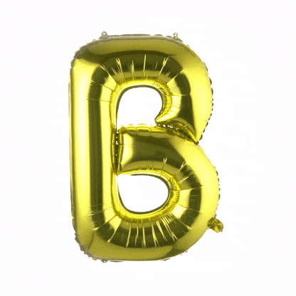 Balloonify Gold Mylar Letter B Balloon - 40" - 1 count box