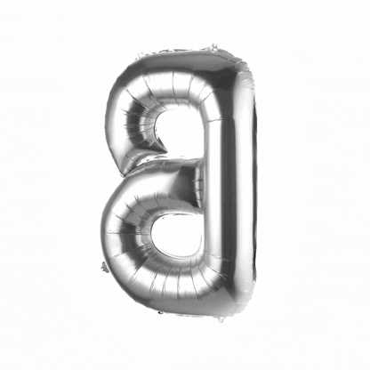 Balloonify Silver Mylar Letter B Balloon - 40" - 1 count box