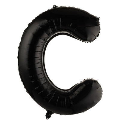 Balloonify Black Mylar Letter C Balloon - 40" - 1 count box