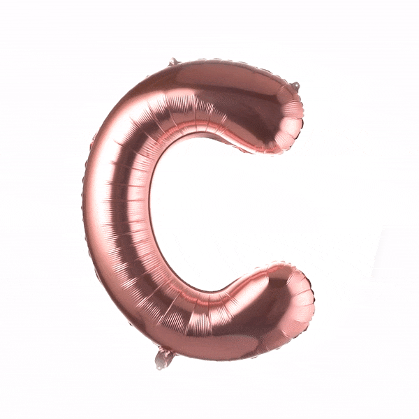 Balloonify Rose Gold Mylar Letter C Balloon - 40" - 1 count box