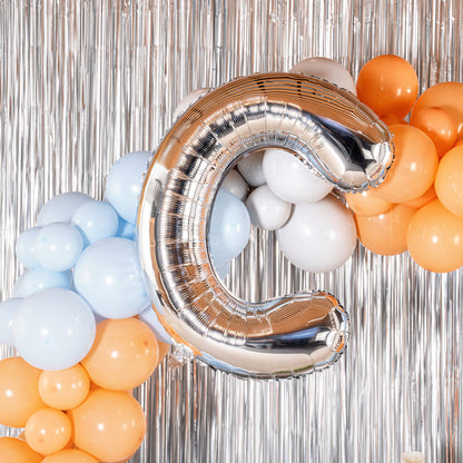 Balloonify Silver Mylar Letter C Balloon - 40" - 1 count box