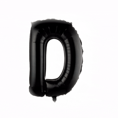 Balloonify Black Mylar Letter D Balloon - 40" - 1 count box
