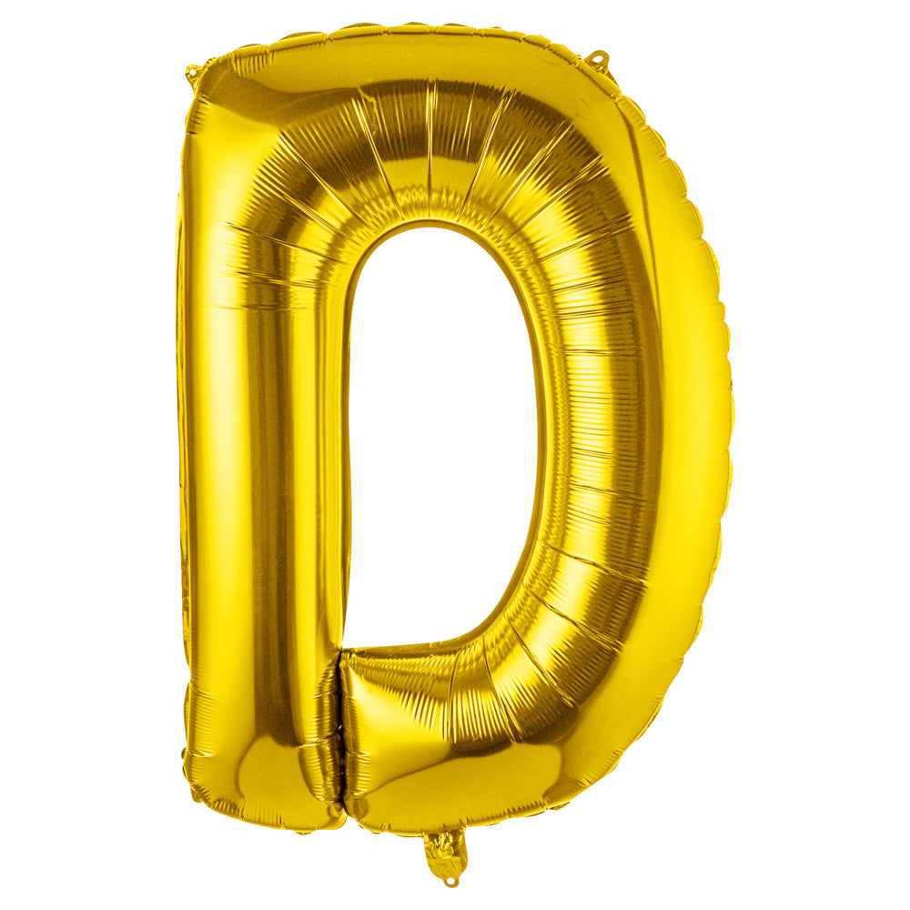 Balloonify Gold Mylar Letter D Balloon - 40" - 1 count box
