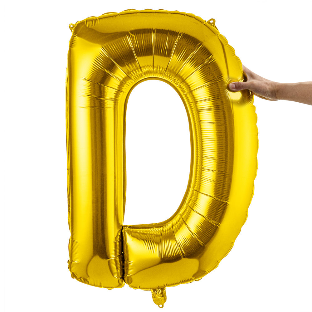 Balloonify Gold Mylar Letter D Balloon - 40" - 1 count box
