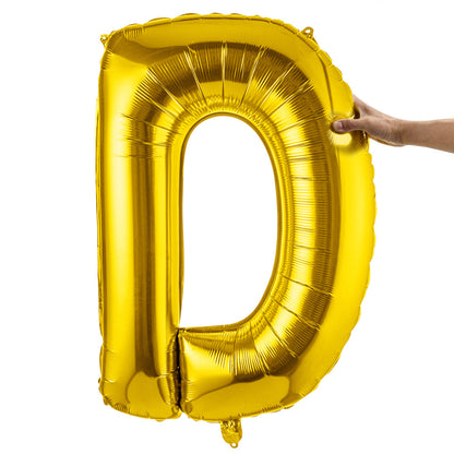 Balloonify Gold Mylar Letter D Balloon - 40" - 1 count box