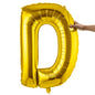 Balloonify Gold Mylar Letter D Balloon - 40" - 1 count box