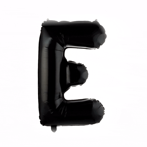 Balloonify Black Mylar Letter E Balloon - 40" - 1 count box