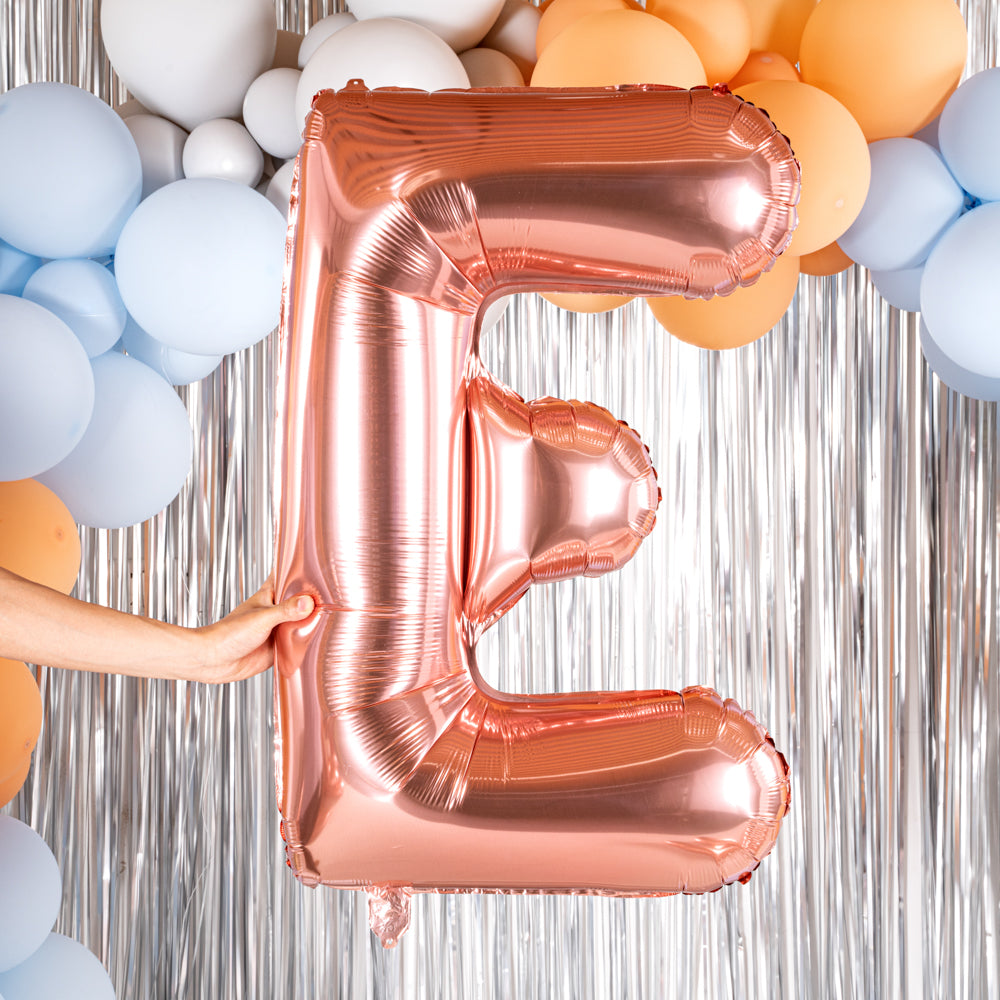 Balloonify Rose Gold Mylar Letter E Balloon - 40" - 1 count box