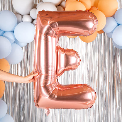 Balloonify Rose Gold Mylar Letter E Balloon - 40" - 1 count box