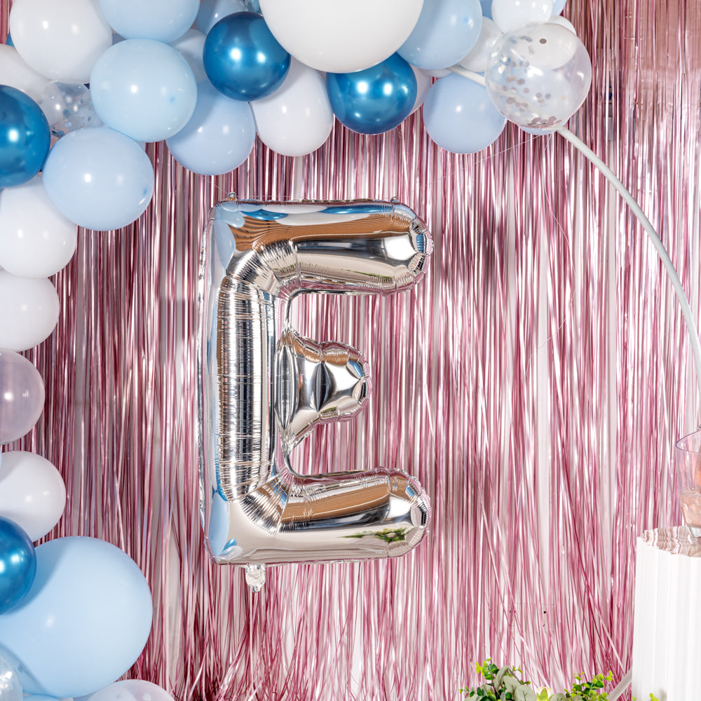 Balloonify Silver Mylar Letter E Balloon - 40" - 1 count box