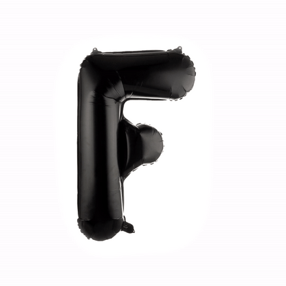 Balloonify Black Mylar Letter F Balloon - 40" - 1 count box