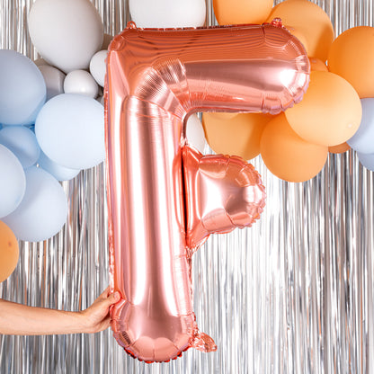 Balloonify Rose Gold Mylar Letter F Balloon - 40" - 1 count box
