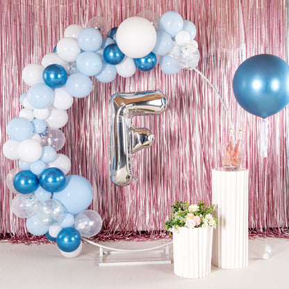Balloonify Silver Mylar Letter F Balloon - 40" - 1 count box