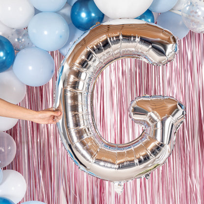 Balloonify Silver Mylar Letter G Balloon - 40" - 1 count box