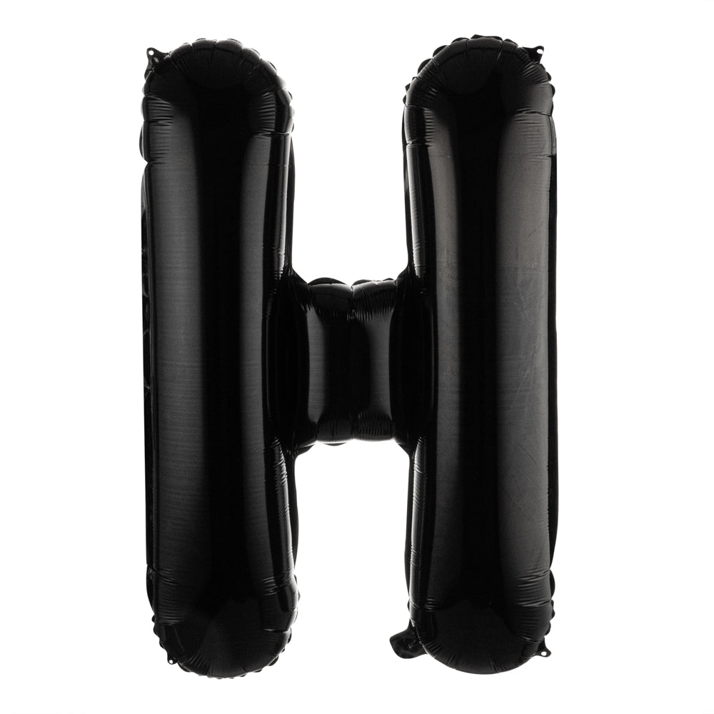 Balloonify Black Mylar Letter H Balloon - 40" - 1 count box